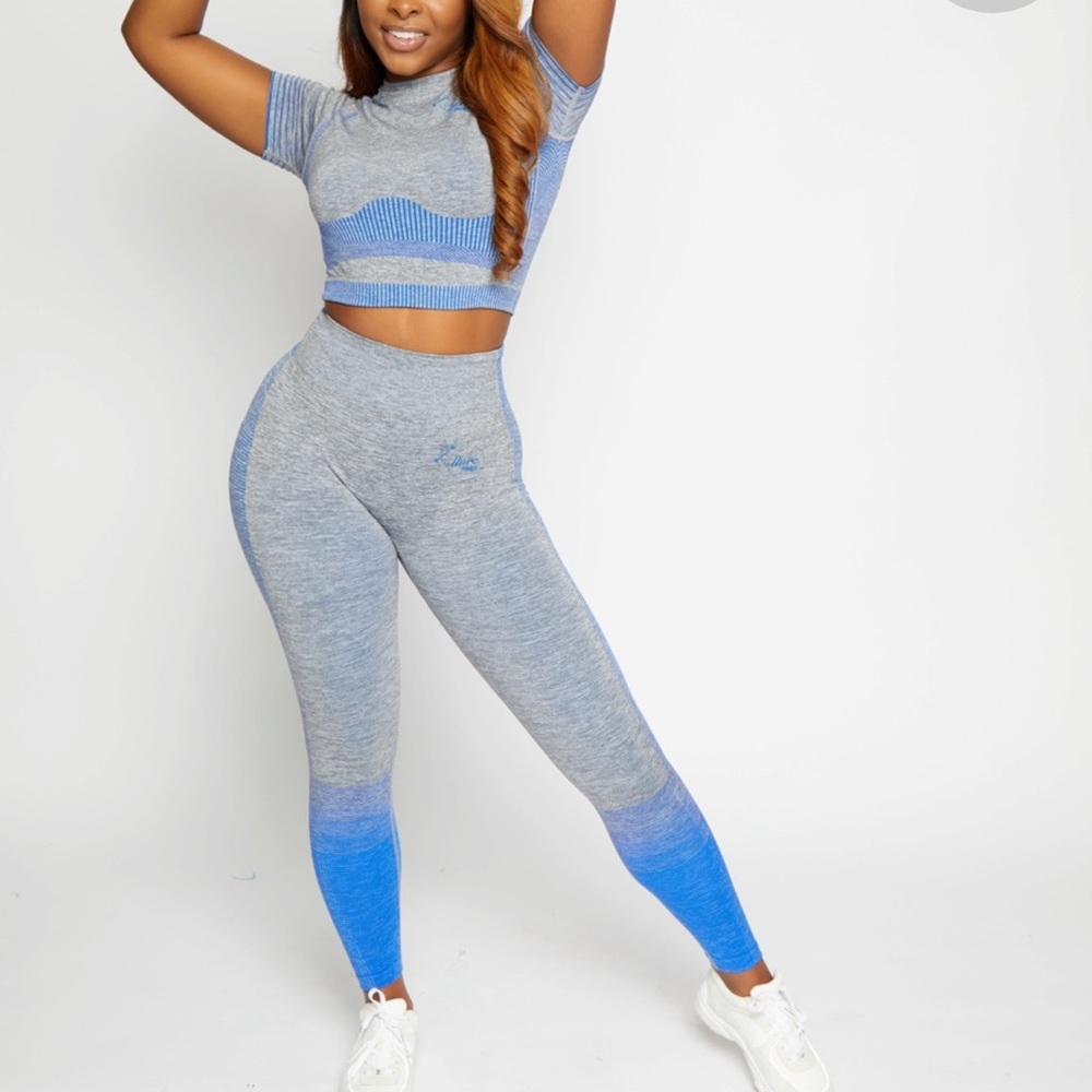 Blue and grey fitness set NEW NEVER WORN